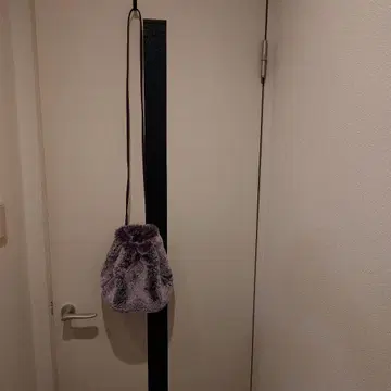 안나수이 미니 안나수이 고양이 귀 퍼플 퍼 숄더백