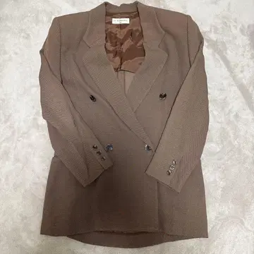 SYNONYME 브라운 더블 브레스트 테일러드 자켓