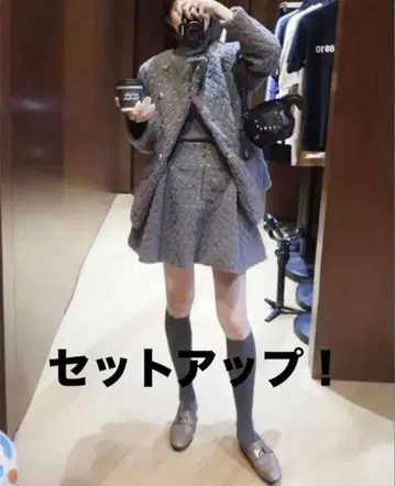 ODETTE BOA 테일러드 재킷 스커트 세트 bibiy