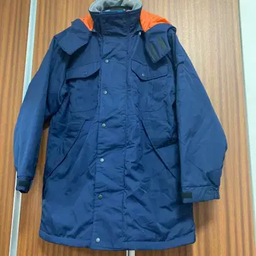 방한복 작업옷 롱 코트 U-DINE/LL 사이즈/네이비/방한 점퍼