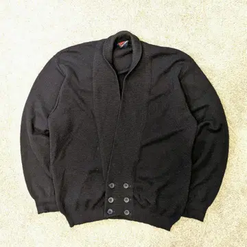 레어 덴마크제 숄카라 니트 스웨터 네이비 울 혼방 빈티지