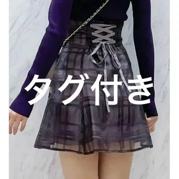 MERCURYDUO 머큐리 듀오 보라색 스커트 치마바지 숏 팬츠