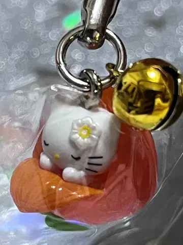 헬로키티 오렌지 꽃(호오즈키) 스트랩