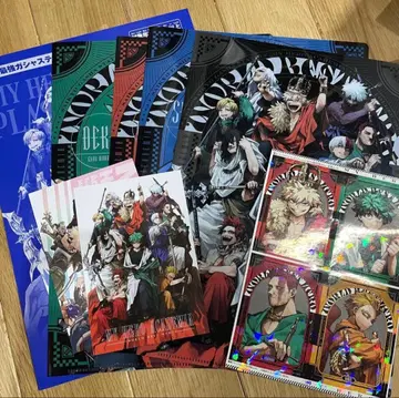 히로아카 최강 점프 클리어 파일 4종 세트 컴플리트 스티커 엽서