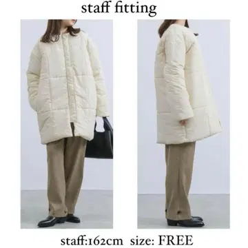 아이보리 오버 사이즈 다운 자켓 FREE 사이즈