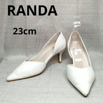 RANDA 화이트 스틸레토 하이힐 23cm