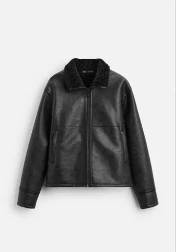 ZARA 더블 페이스 인조 가죽 자켓
