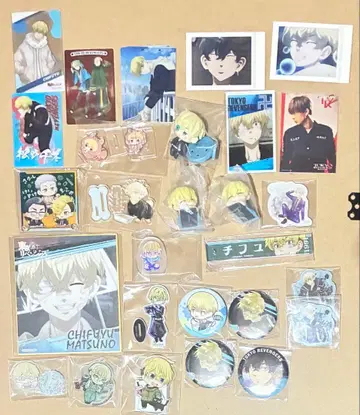 도쿄 리벤저스 마츠노 치후유 캔 배지 트레이딩 카드 아크릴 스탠드 굿즈