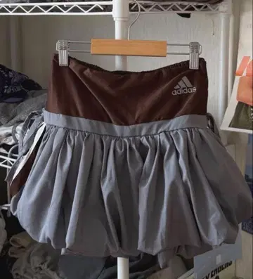 adidas y2k 리메이크 구제 의류 헤이세이 갸루 플레어 벌룬 스커트