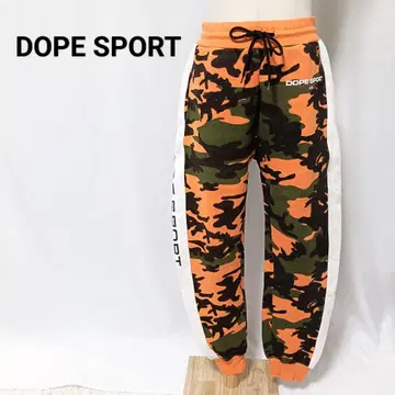 DOPE SPORT 스웨트 팬츠 오렌지 카모플라주 조거 팬츠 S