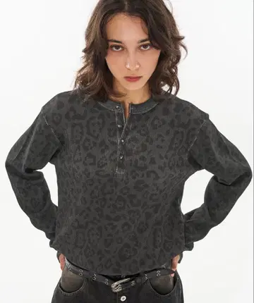 wishforever 모듬 드로 코드 헨리넥 써멀 롱 슬리브