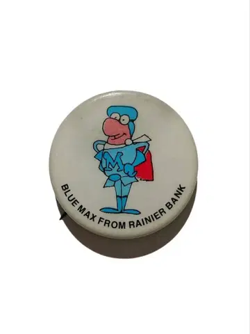 50s 60s 빈티지 미국 은행 마스코트 캐릭터 캔뱃지