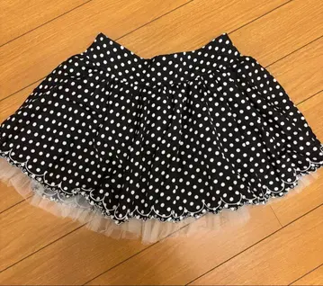 헤이세이 레트로 TRALALA 물방울 패턴 플레어 스커트