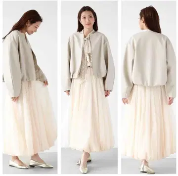 야마다야 새상품 Vin 벌룬헴 페이크 레더 자켓