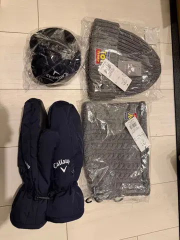 Callaway 토이 스토리 니트 모자 넥워머 방한 4점