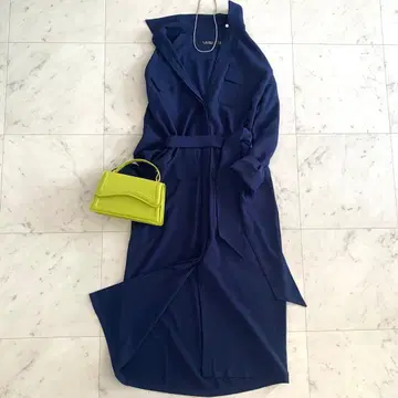 새상품급 로렌 랄프 로렌 로고 각인 버튼 벨트 포함 셔츠 원피스 2