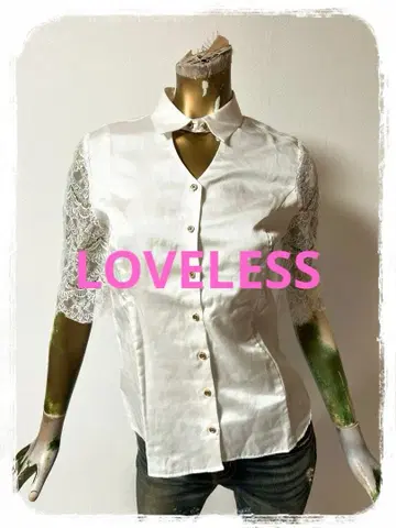 T20538 새상품 LOVELESS 레이스 블라우스 셔츠 34