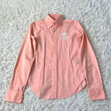 Ralph 랄프 로렌 스포츠 자수 엠블럼 셔츠 오렌지