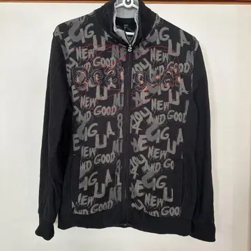 [ Desigual ] 블랙 로고 프린트 집업 점퍼