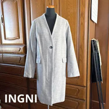 INGNI 라이트 그레이 하프 코트 싱글 버튼