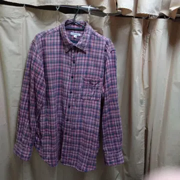 45R MARINE D 체크 무늬 긴팔 셔츠 사이즈 5