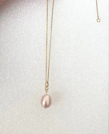 핑크 진주 펜던트 목걸이