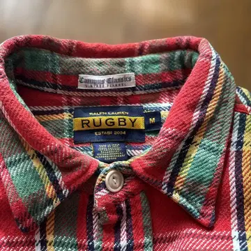 RUGBY 체크 무늬 플란넬 셔츠 M 사이즈