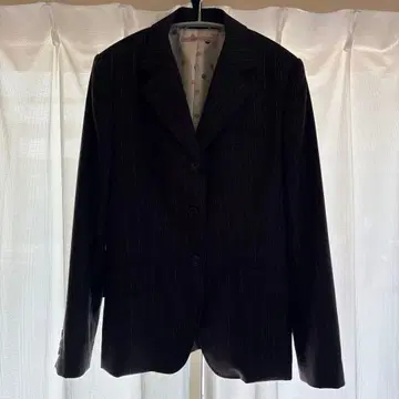 Paul Smith Women 스트라이프 테일러드 자켓 다크 그레이