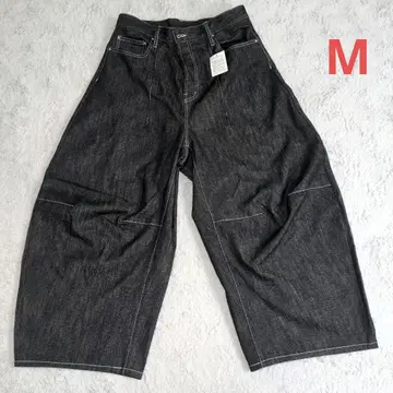 BELVET 와이드 팬츠 다크 데님