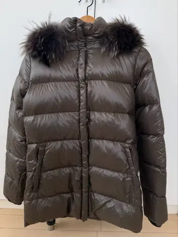 [새상품급] DUVETICA 브라운 다운 자켓 38 퍼 포함