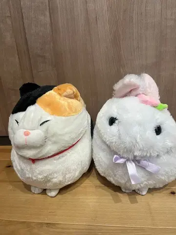 수염 만주 고양이 토끼 봉제 인형