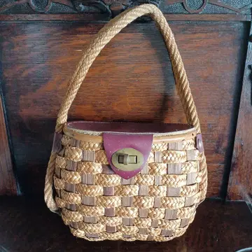 프랑스 앤티크 작은 바스켓 백