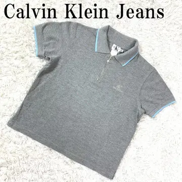 y2k Calvin Klein Jeans 피케 셔츠 그레이 L B731