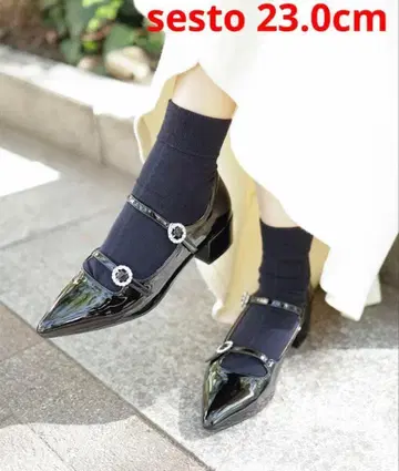 sesto 세스트 펌프스 비쥬 로우힐 스틸레토 스트랩