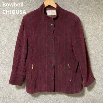 Bowbell CHIGUSA 버건디 스트라이프 자켓