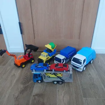 청소차 카 캐리어 트럭 빌더 세트