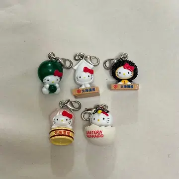 홋카이도 한정 지역 한정 키티 참 묶음 판매 당시 물품 레어 레트로