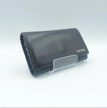 [폴 스미스] 키케이스 가죽 블랙 골드 로고