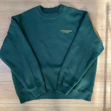 ABERCROMBIE & FITCH 맨투맨 L 다크 그린
