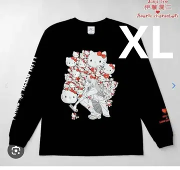 갸루 토미에 x 헬로키티 XL 롱 티셔츠 이토 준지 x 산리오 긴팔