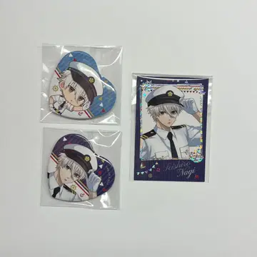 블루 록 나기 세이시로 마린 룩 금박 하트 캔뱃지 카드