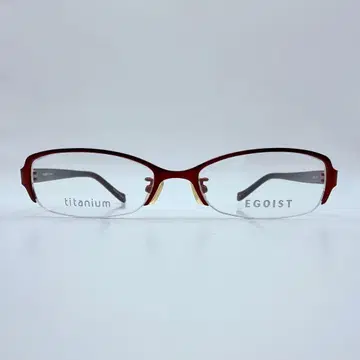 EGOIST 안경 프레임 하프림 레드 중국산