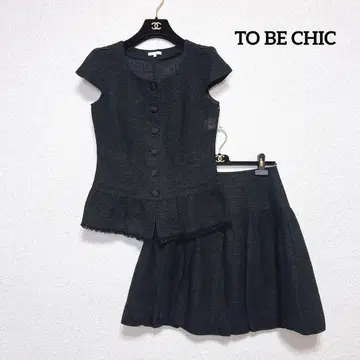 TO BE CHIC 셋업 티셔츠 프린지 벌룬 스커트