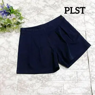 PLST 플라스테 네이비 숏 팬츠 하프 팬츠 숏팬츠 면 클린