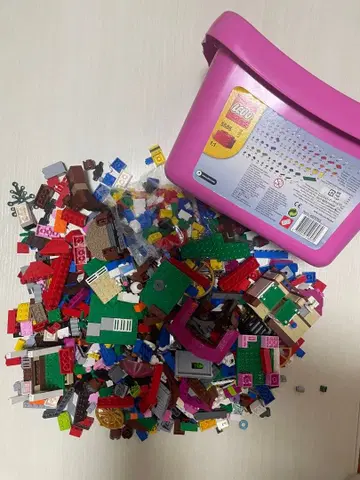 레고 블록 묶음 판매 핑크 케이스 포함