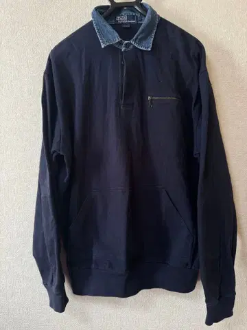 랄프 로렌 옷깃 데님 P/O 맨투맨 럭비 셔츠 바바리안