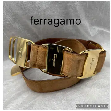 Ferragamo 살바토레 페라가모 바라리본 스웨이드 가죽 벨트