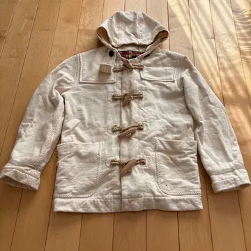 [카이세이도] 아이보리 더플 코트 후드 부착