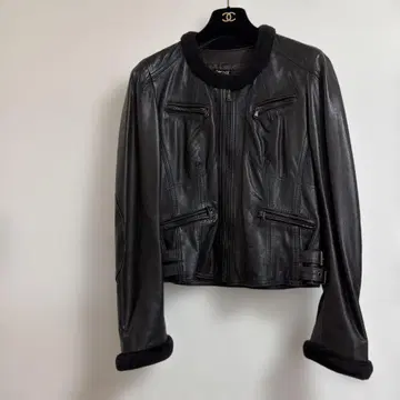 DKNY 라이더 자켓 천연 가죽