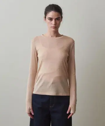 LAME JERSEY LONG SLEEVE PULLOVER